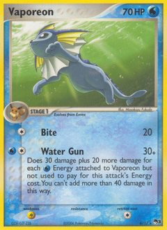 Vaporeon z edície POP Series 3, karta č.6