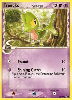 Treecko δ z edície POP Series 4, karta č.15