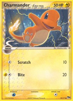 Charmander δ z edície POP Series 5, karta č.10
