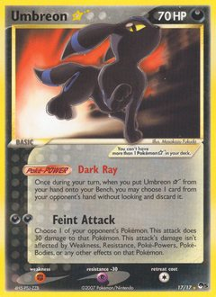 Umbreon ★ z edície POP Series 5, karta č.17