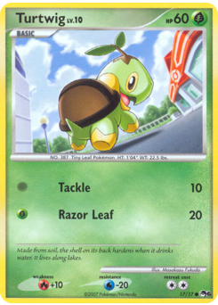Turtwig z edície POP Series 6, karta č.17