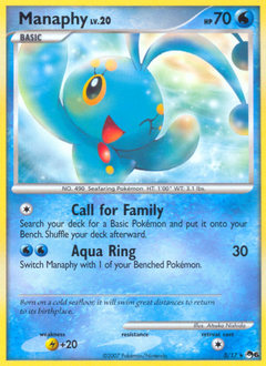 Manaphy z edície POP Series 6, karta č.3