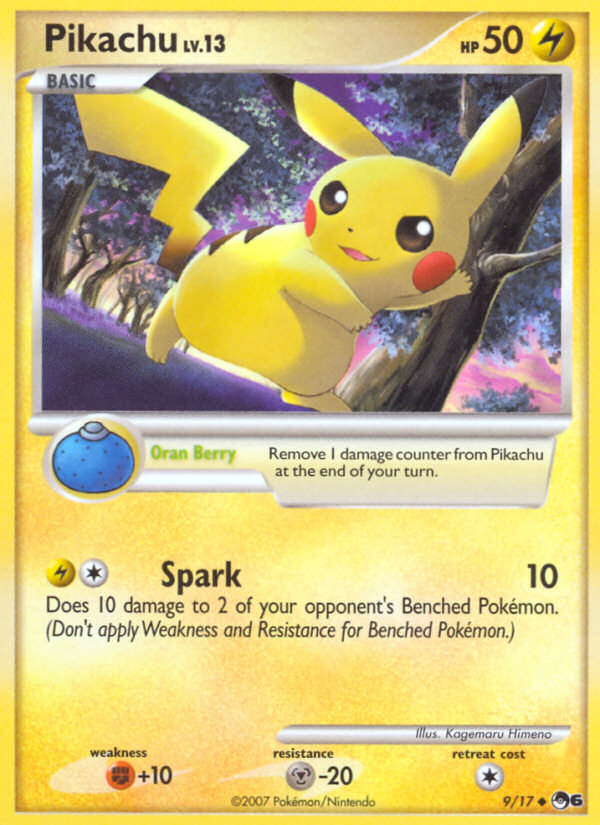 Pikachu z edície POP Series 6, karta č.9