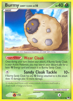Burmy Sandy Cloak z edície POP Series 7, karta č.12