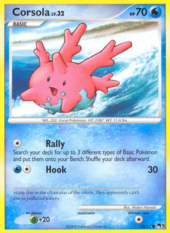 Corsola z edície POP Series 7, karta č.13