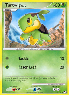Turtwig z edície POP Series 8, karta č.17