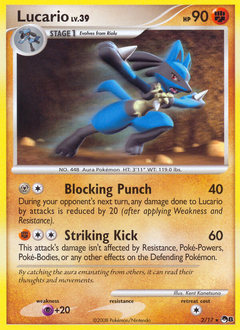 Lucario z edície POP Series 8, karta č.2