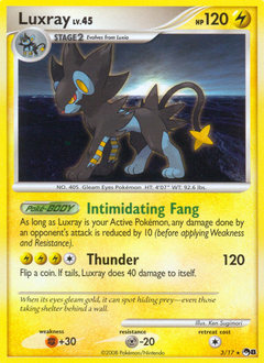 Luxray z edície POP Series 8, karta č.3