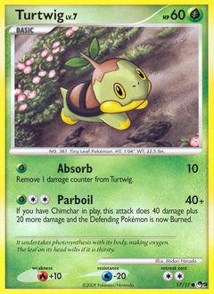 Turtwig z edície POP Series 9, karta č.17