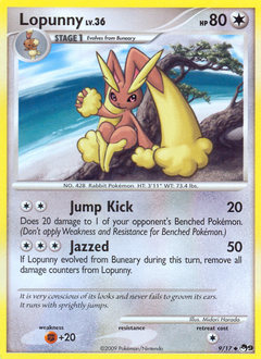 Lopunny z edície POP Series 9, karta č.9