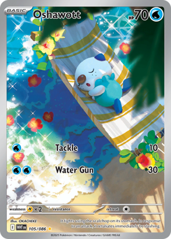 Oshawott z edície White Flare, karta č.105
