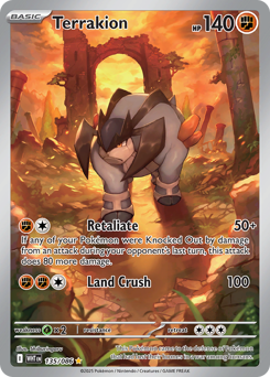 Terrakion z edície White Flare, karta č.135