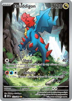 Druddigon z edície White Flare, karta č.151
