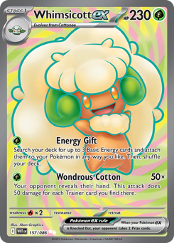 Whimsicott ex z edície White Flare, karta č.157
