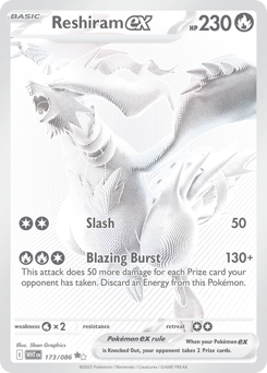 Reshiram ex z edície White Flare, karta č.173