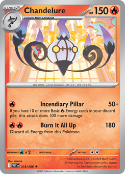 Chandelure z edície White Flare, karta č.18