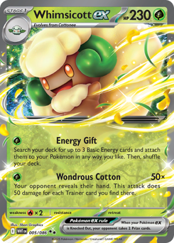 Whimsicott ex z edície White Flare, karta č.5