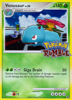 Venusaur z edície Pokémon Rumble, karta č.1