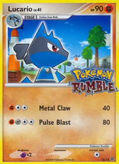 Lucario z edície Pokémon Rumble, karta č.12