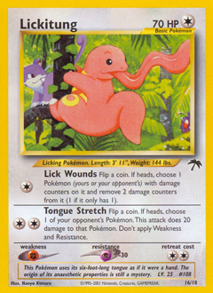 Lickitung, ukážková karta