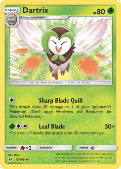 Dartrix z edície Sun & Moon, karta č.10