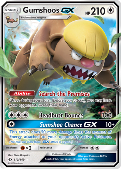 Gumshoos-GX z edície Sun & Moon, karta č.110