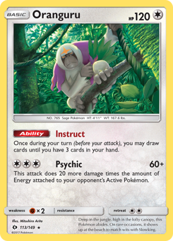 Oranguru z edície Sun & Moon, karta č.113