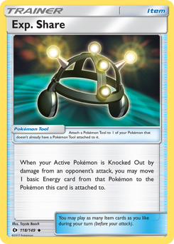 Exp. Share z edície Sun & Moon, karta č.118