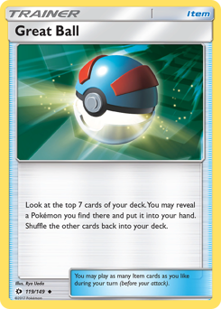 Great Ball z edície Sun & Moon, karta č.119