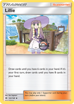 Lillie z edície Sun & Moon, karta č.122