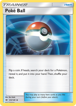 Poké Ball z edície Sun & Moon, karta č.125