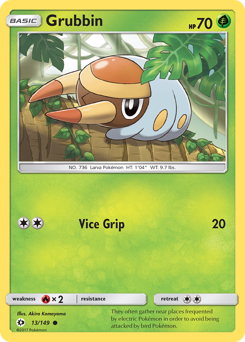 Grubbin z edície Sun & Moon, karta č.13