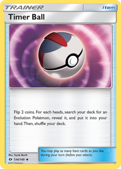 Timer Ball z edície Sun & Moon, karta č.134