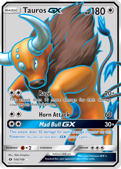 Tauros-GX z edície Sun & Moon, karta č.144