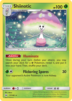 Shiinotic z edície Sun & Moon, karta č.17