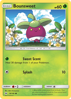 Bounsweet z edície Sun & Moon, karta č.18