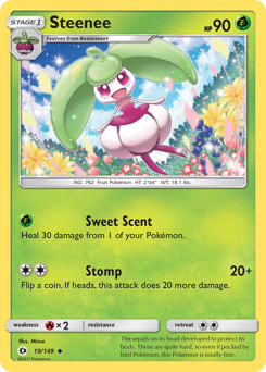 Steenee z edície Sun & Moon, karta č.19