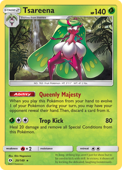 Tsareena z edície Sun & Moon, karta č.20