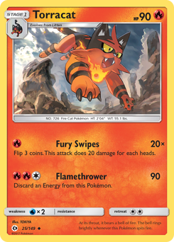 Torracat z edície Sun & Moon, karta č.25