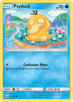 Psyduck z edície Sun & Moon, karta č.28