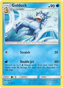Golduck z edície Sun & Moon, karta č.29
