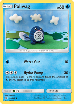 Poliwag z edície Sun & Moon, karta č.30