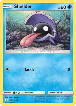 Shellder z edície Sun & Moon, karta č.33