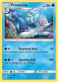 Primarina z edície Sun & Moon, karta č.41