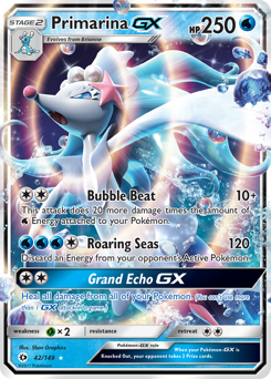 Primarina-GX z edície Sun & Moon, karta č.42