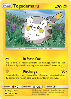 Togedemaru z edície Sun & Moon, karta č.53