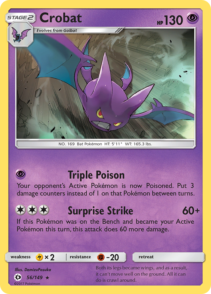 Crobat z edície Sun & Moon, karta č.56