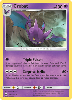 Crobat z edície Sun & Moon, karta č.56