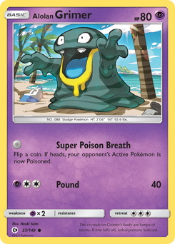 Alolan Grimer z edície Sun & Moon, karta č.57