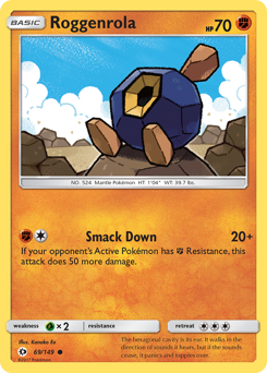 Roggenrola z edície Sun & Moon, karta č.69